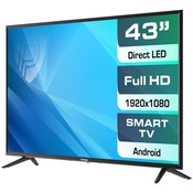 диагональ 43", разрешение 1920x1080, Android TV, Smart TV, Wi-Fi, стандарты: DVB-C, DVB-S2, DVB-T, DVB-T2