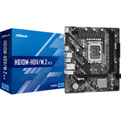 Socket: LGA1700, чипсет Intel H610, память DDR4 - слотов 2, форм-фактор mATX, упаковка BOX